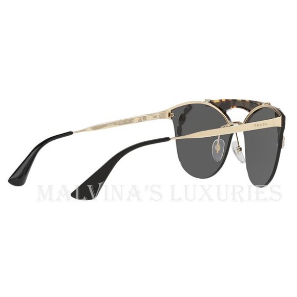 PRADA SUNGLASSES SPR 53U ROUND BROW BAR AVIATOR PILOT TORTOISE CRYSTAL DETAIL main image 4